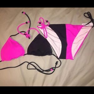 Victoria's Secret Colorblock Teeny Bikini 2 Pc